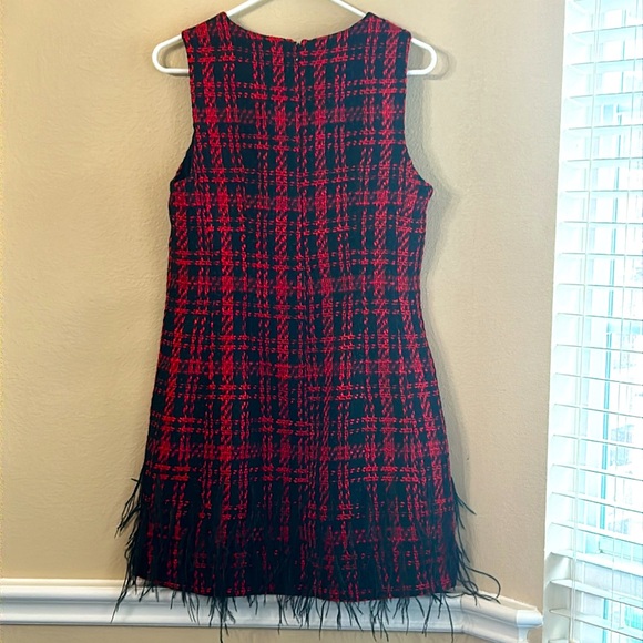 NWT Antonio Melani Tweed FeatherTrim Dress - Picture 4 of 4